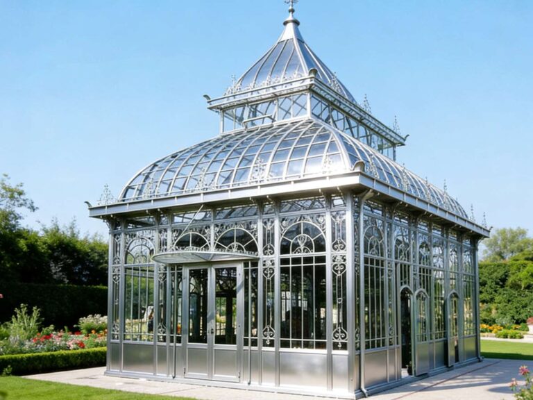 Hot-dip galvanized  glass garden greenhouse for wedding,wedding house,glass greenhouse